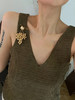 HIDEMI 节日系列设计感串珠葡萄胸针 金色/银色 商品缩略图1