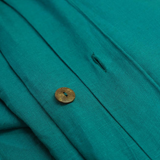 法国亚麻套件 孔雀绿 Teal Double双人款 200×230cm 商品图3