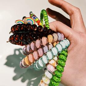 [屁侠推荐] Teleties 电话线发圈 美国时尚两用手环发圈/发箍 佩戴护发不伤发