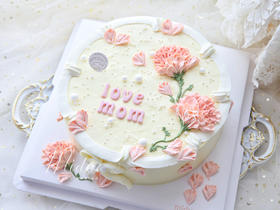 2023感恩母亲节 | 康乃馨韩式裱花love mom 送给最爱的妈妈 动物淡奶油蛋糕