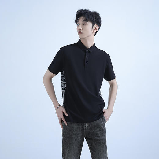 【断码清仓】HX 夏季翻领短袖T恤S102320438101POLO杉 商品图1