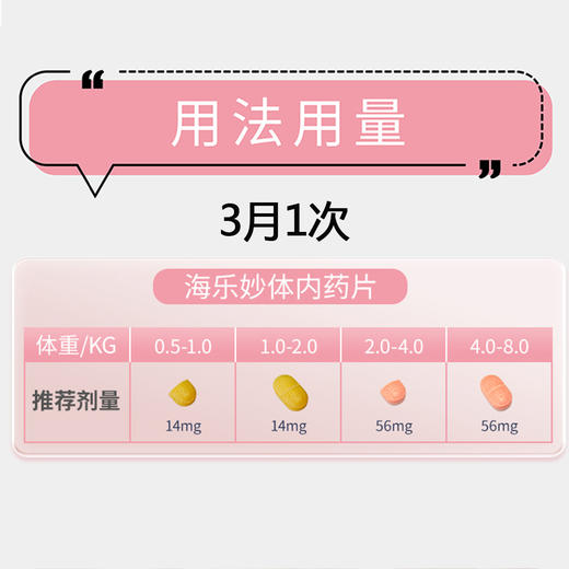 海乐妙体内驱虫药幼猫体内外一体除跳蚤耳螨猫咪0.5-2kg以上单粒 商品图3