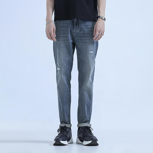 【断码清仓】HX 夏季水洗牛仔九分裤S210320063101 商品图0
