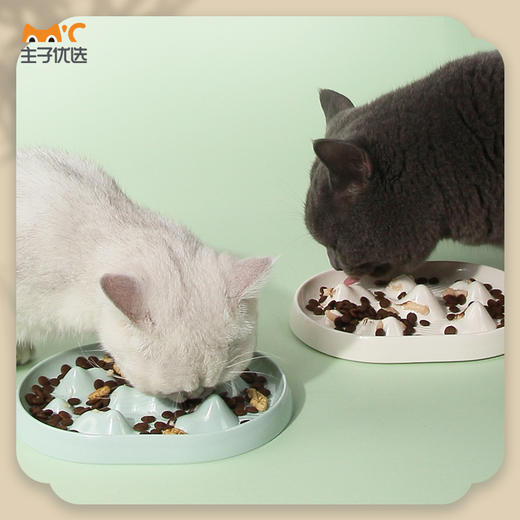 MSBC主子优选山水慢食盘缓食防噎慢食器猫咪宠物用品餐具猫碗慢食盆 商品图2