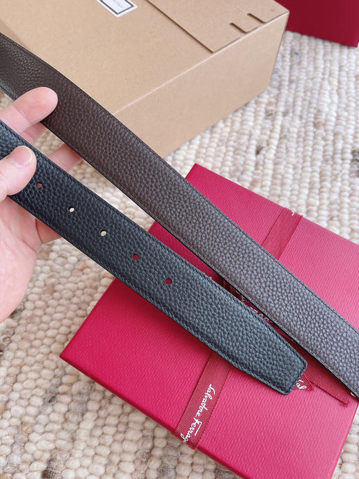 夏季特惠💰350 菲拉格慕男士腰带 Salvatore Ferragamo 带身宽3.5cm 纯铜五金 带身双面进口小牛皮 支持NFC芯片扫码 长度可自行裁剪 商品图8