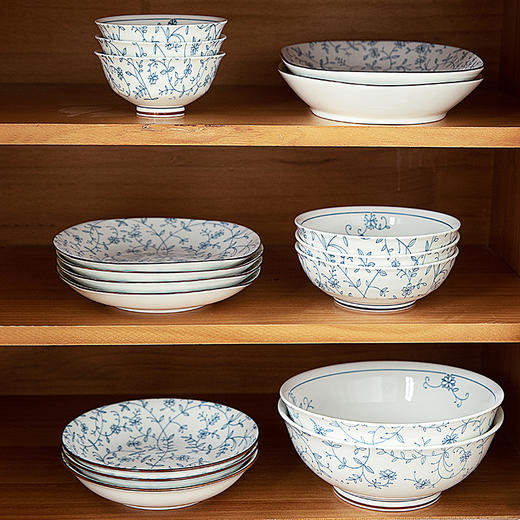 摩登主妇缠枝莲日式陶瓷碗盘家用餐具特别好看米饭碗汤碗面碗盘子 商品图4