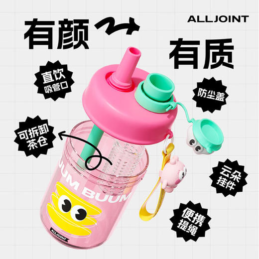 ALL-JOINT优仅蹦蹦吸管杯455ml   YJ 商品图2