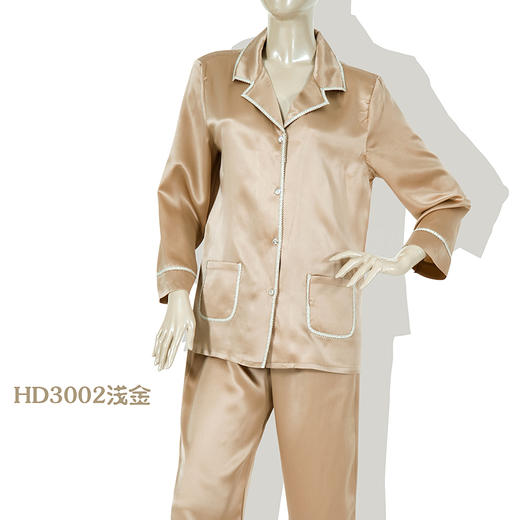 鑫缘 女真丝长袖睡衣套 HD3002 商品图2