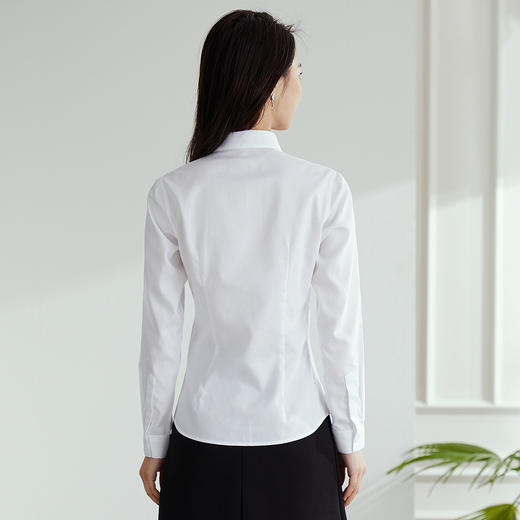 【纯棉免烫】罗蒙四季款女装长袖衬衫女士正装商务通勤百搭职业装衬衣女 商品图1
