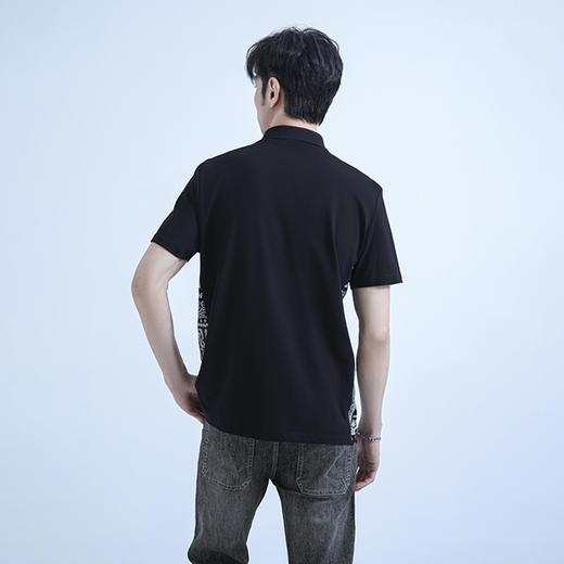 【断码清仓】HX 夏季翻领短袖T恤S102320438101POLO杉 商品图3