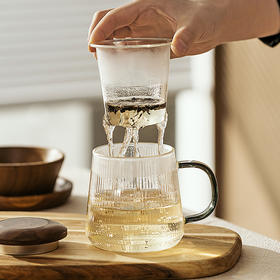 摩登主妇茶杯个人专用茶水分离杯办公室茶具男士水杯玻璃泡茶杯子