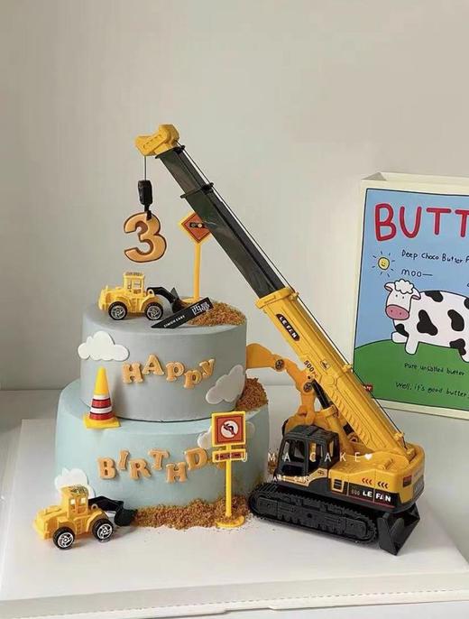 黑巢- 我要开挖掘机生日蛋糕 商品图0