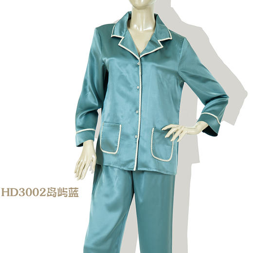 鑫缘 女真丝长袖睡衣套 HD3002 商品图3