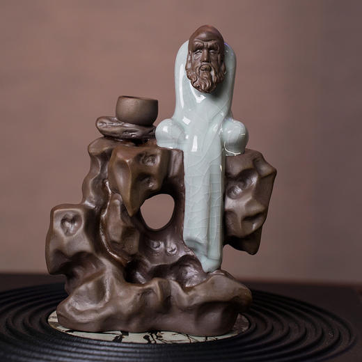 成艺留香居士 蒸蒸日上 修行小和尚 陶瓷茶宠摆件创意桌面装饰摆设品家居工艺品茶道 胸纳百川 商品图0