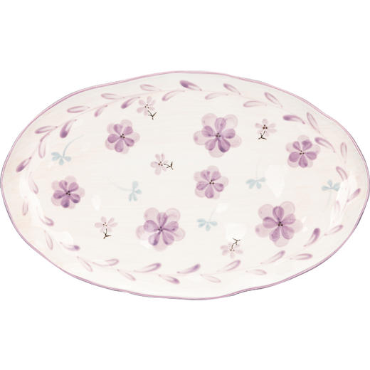 摩登主妇紫兰花日式碗碟陶瓷餐具套装家用新款米饭碗盘子汤碗面碗 商品图4