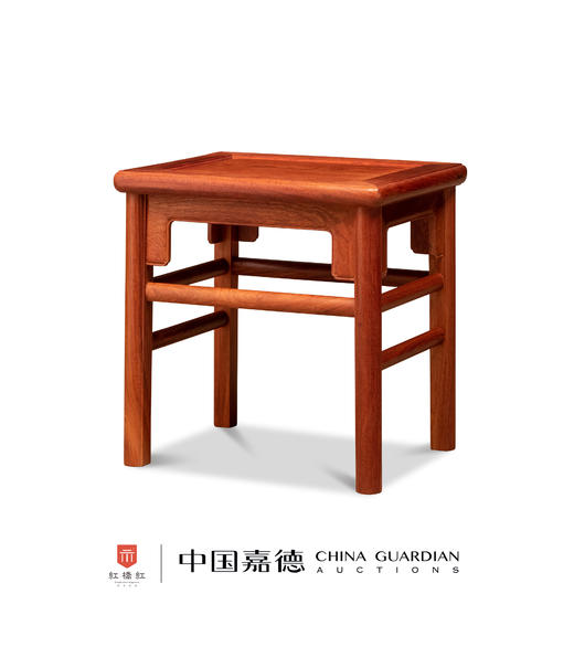 红桥红  家具严选  缅甸花梨（大果紫檀）【51 王款无束腰 方凳】 商品图1