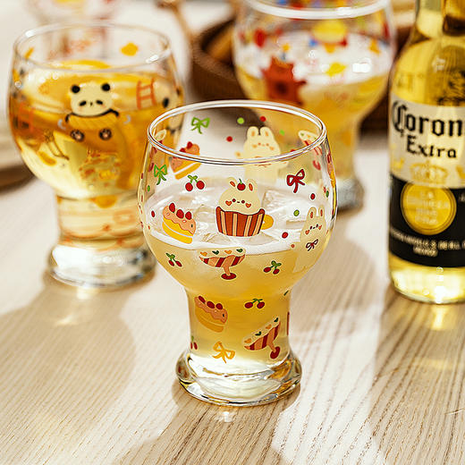 摩登主妇原创啤酒杯个性杯子女生高颜值可爱家用玻璃杯果汁牛奶杯 商品图1
