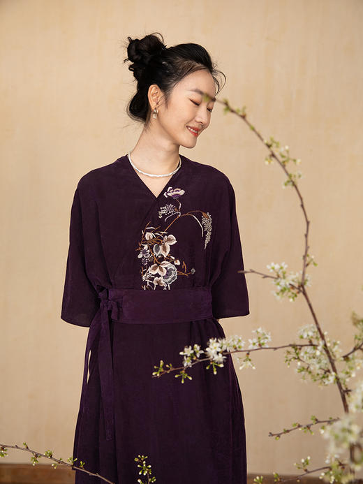 牧衣游 龟裂纹香云纱腰封----- 槐树【不支持会员折】 商品图2