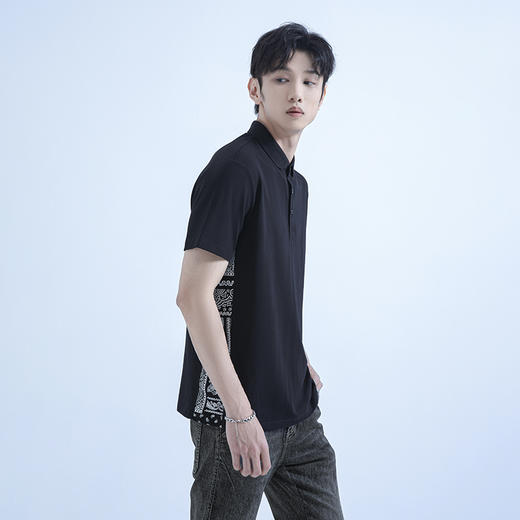 【断码清仓】HX 夏季翻领短袖T恤S102320438101POLO杉 商品图2
