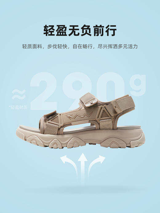 骆驼男鞋2025夏季新款时尚运动凉鞋男款魔术贴户外休闲厚底沙滩鞋 G13M220044 商品图1