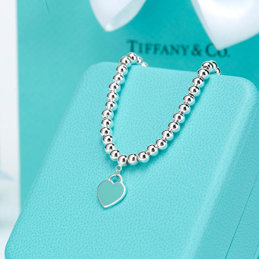 ❤【资质齐全！】【下单送手镯！】Tiffany&Co./蒂芙尼项链手链项链女爱心珐琅心形吊坠吊坠锁骨链礼物 商品图4