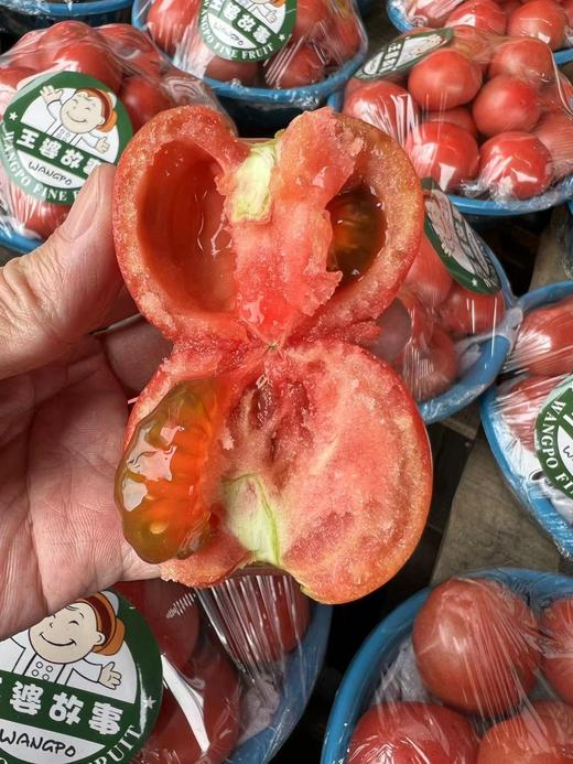 周六取货：【王婆故事西红柿】一盆毛重3斤左右，汁水丰富，酸甜可口！！ 商品图2