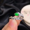 427030 翡翠蛇戒指 冰底阳绿，满色！ 18K金钻石奢华豪镶💎 高级美 整体：18.7-10.8-3.8mm 裸石:5.2-4.2-2.8mm 超值价：3900 商品缩略图0
