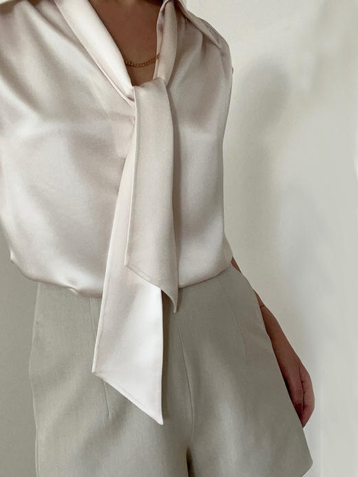 Semplicita | F20 极简西装短裤 [浅米 / 黑藏青] 商品图9