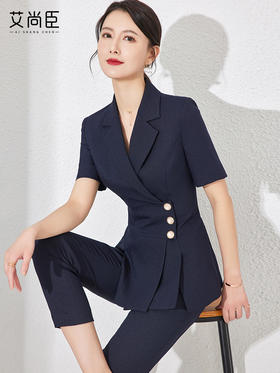 西装套装女2023新款高级感气质减龄西服套裤两件套夏季薄款职业装