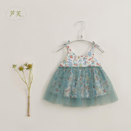 【马克珍妮 芦芙】新款夏装 女童网纱蝴蝶结吊带套装230955 商品图2