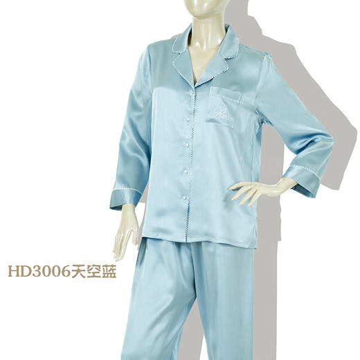 鑫缘 真丝女长袖睡衣套 HD3006 商品图1