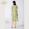 乔万尼新100%桑蚕丝连衣裙短袖修身真丝裙ET2E273 商品缩略图4