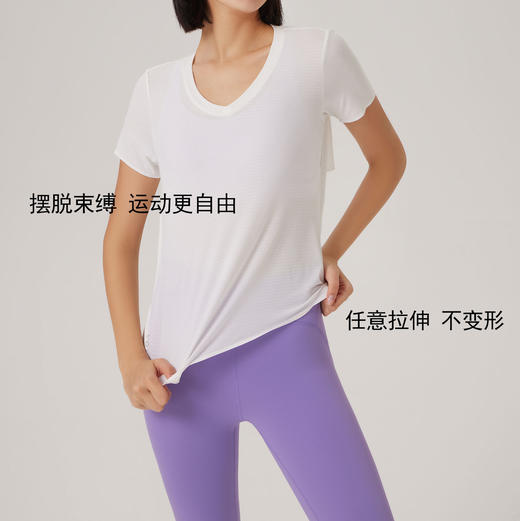 VOVOS春夏时尚美背镂空T恤运动休闲透气罩衫VTX8037 商品图3