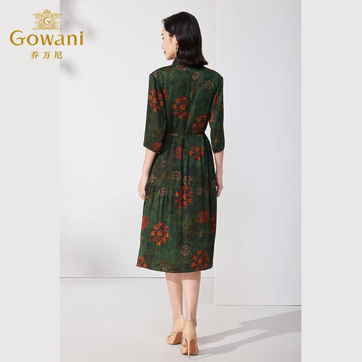 【香云纱】乔万尼新品修身真丝连衣裙显瘦100%桑蚕丝ET2E291 商品图4