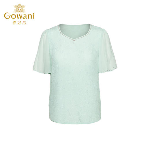 乔万尼夏新品上衣衬衫桑蚕丝真丝短袖衬衫ET2C228 商品图4