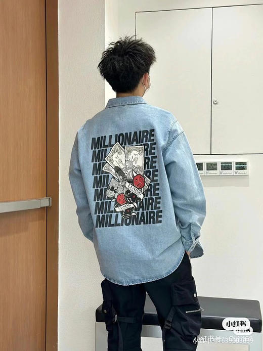 李宁23春款牛仔衬衫skateboard滑板系列男女同款 商品图2