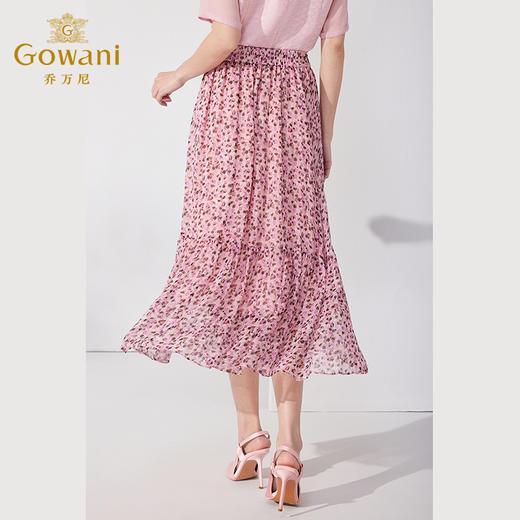 乔万尼新品夏桑蚕丝半身裙中长款显瘦长裙ET2D298 商品图4