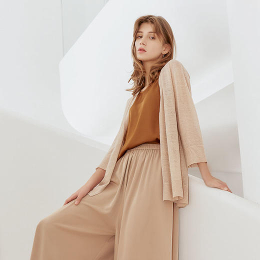 【亚麻针织外套】23年夏季新品中长款针织外套薄款防晒小外套披肩 商品图2