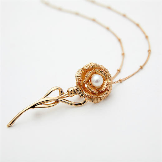 Pearl moments 一支康乃馨 珍珠胸针 商品图5