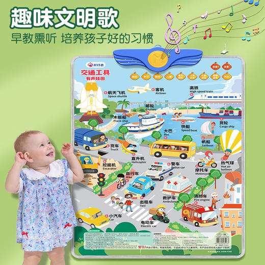 宝宝有声早教挂图幼儿童点读识字启蒙认知拼音墙贴学习机益智玩具 商品图7