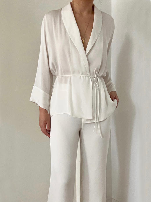 CG｜Tie string silk jacket  [真丝青果领系带夹克] 商品图12