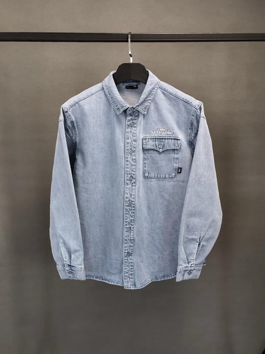 李宁23春款牛仔衬衫skateboard滑板系列男女同款 商品图7