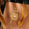 蕾丝玫瑰胸针，复古镂空珍珠别针胸花 商品缩略图2