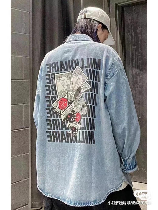 李宁23春款牛仔衬衫skateboard滑板系列男女同款 商品图3