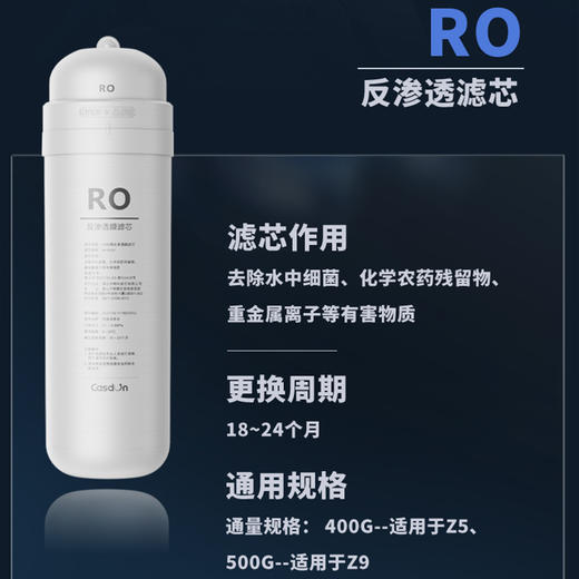 凯度Z5/Z9 & Z5S/Z9S Z10净饮机原装滤芯【请按型号和滤芯种类选择】 商品图2