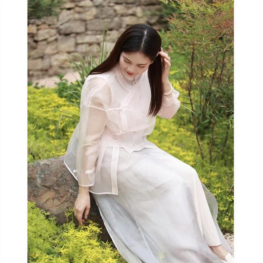 【抖音专属】中式小衫（23710222-粉米） 商品图0