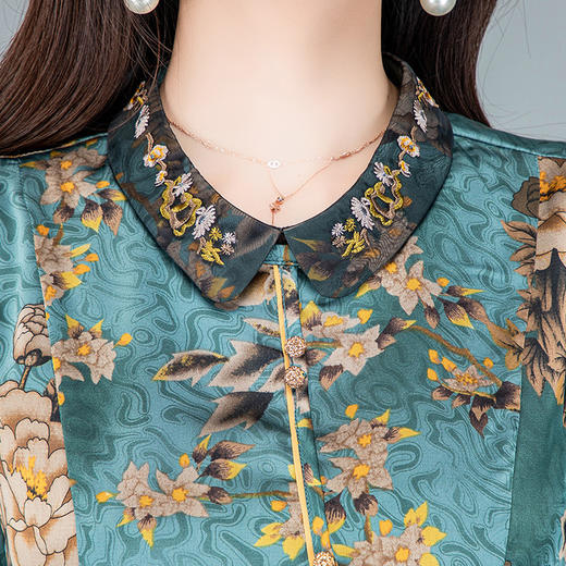 时尚短袖印花小衫，直筒长裤休闲装两件套QYM-237524-Y 商品图3