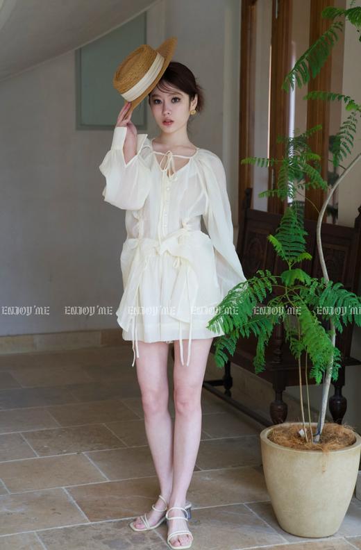 【门店同款】2023年夏季侘寂风天丝抽绳系带套装 150712960 商品图2