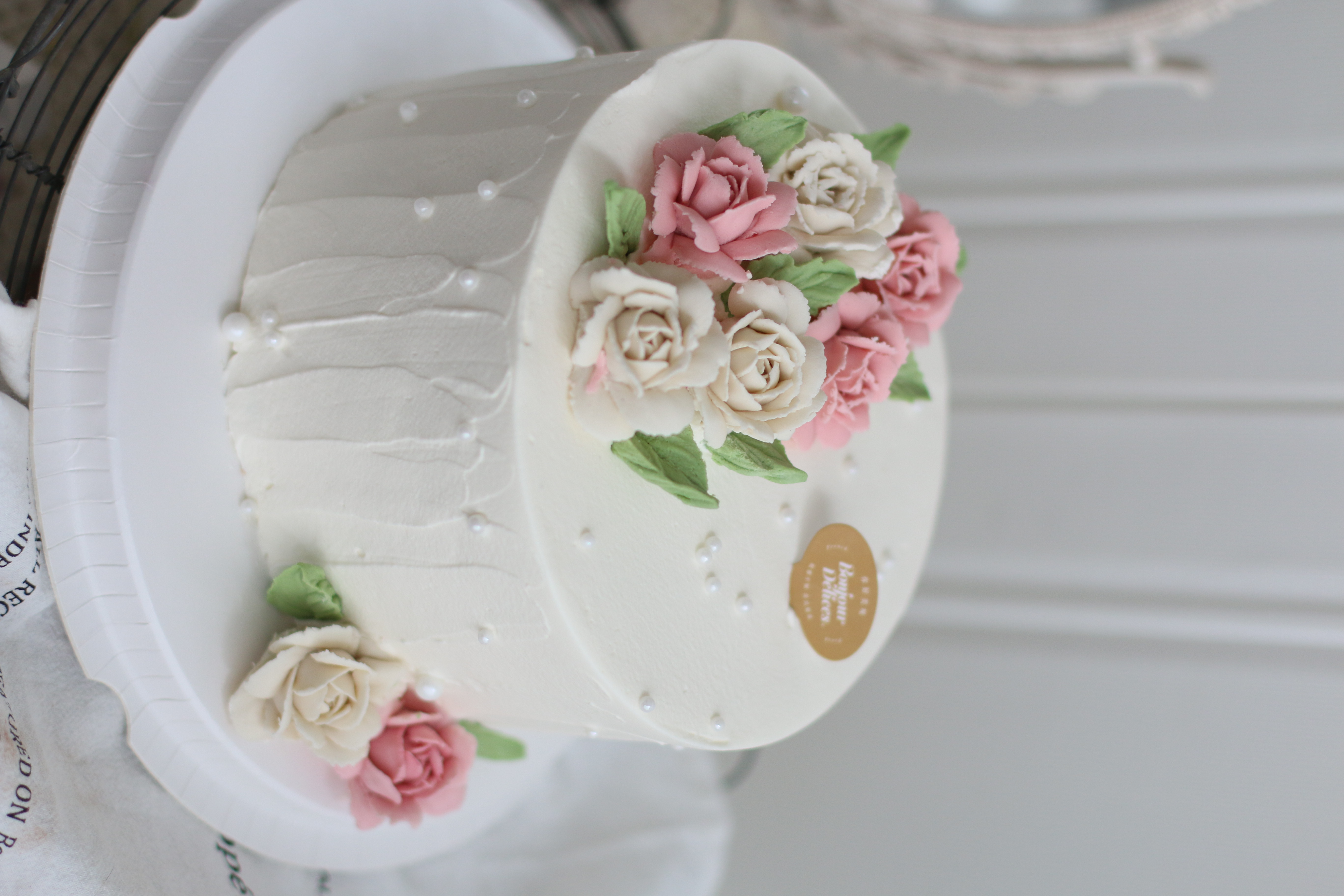 盛开玫瑰花蛋糕（加高，豆沙裱花）