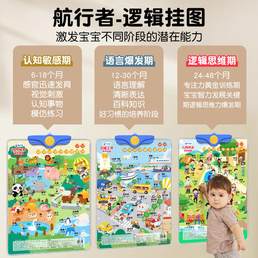 宝宝有声早教挂图幼儿童点读识字启蒙认知拼音墙贴学习机益智玩具 商品图0